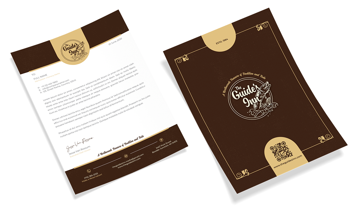 The Guide's Inn Letterhead and Cover Design