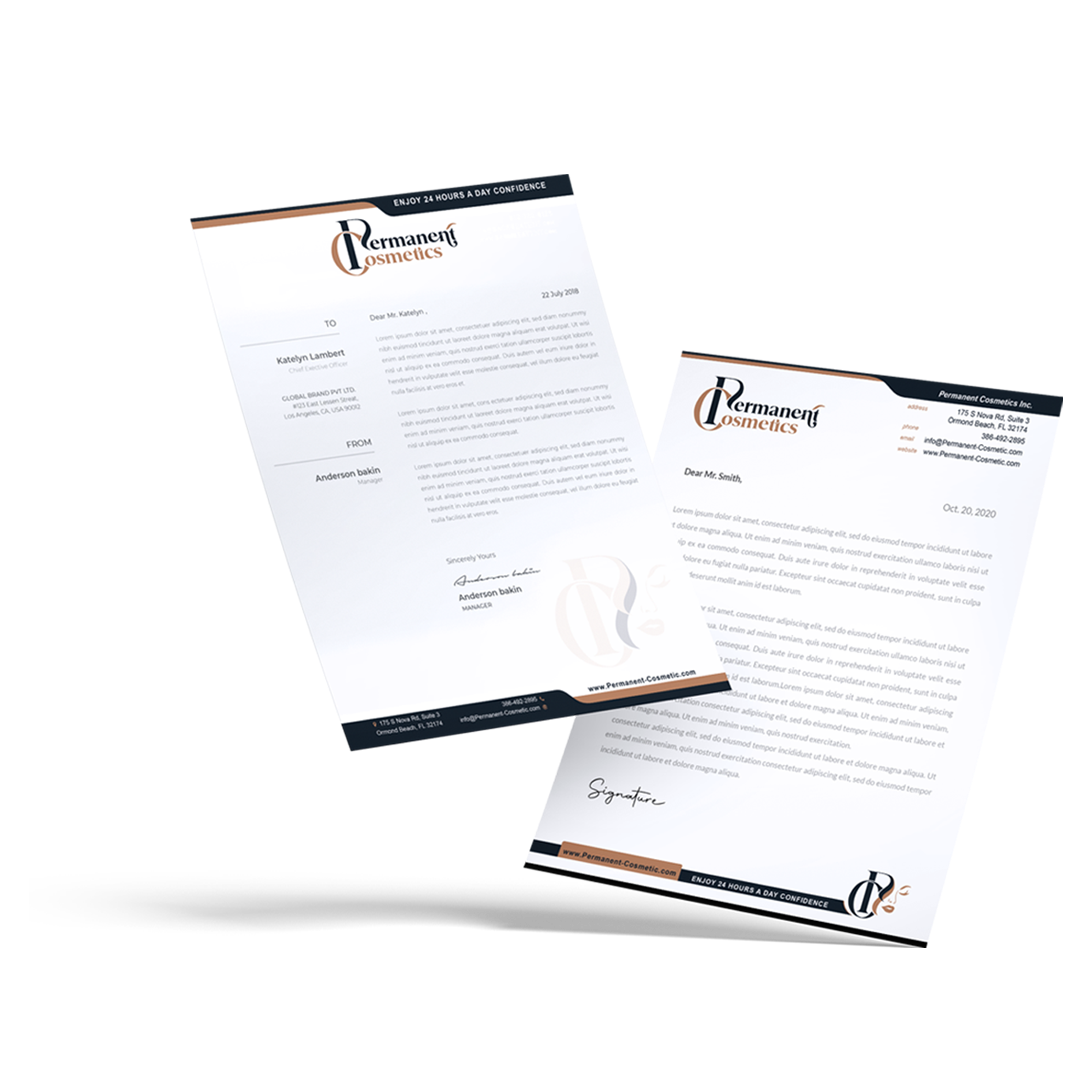 Letterhead Design - Permanent Cosmetics